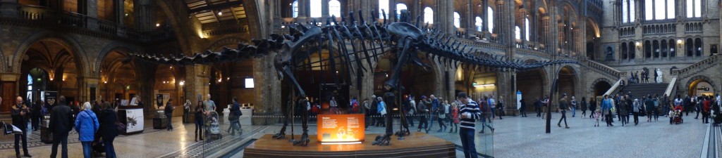 foto dinossauro entrada museu de historia natural de londres