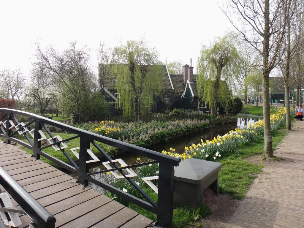 casa e flores em zaanse schans na holanda