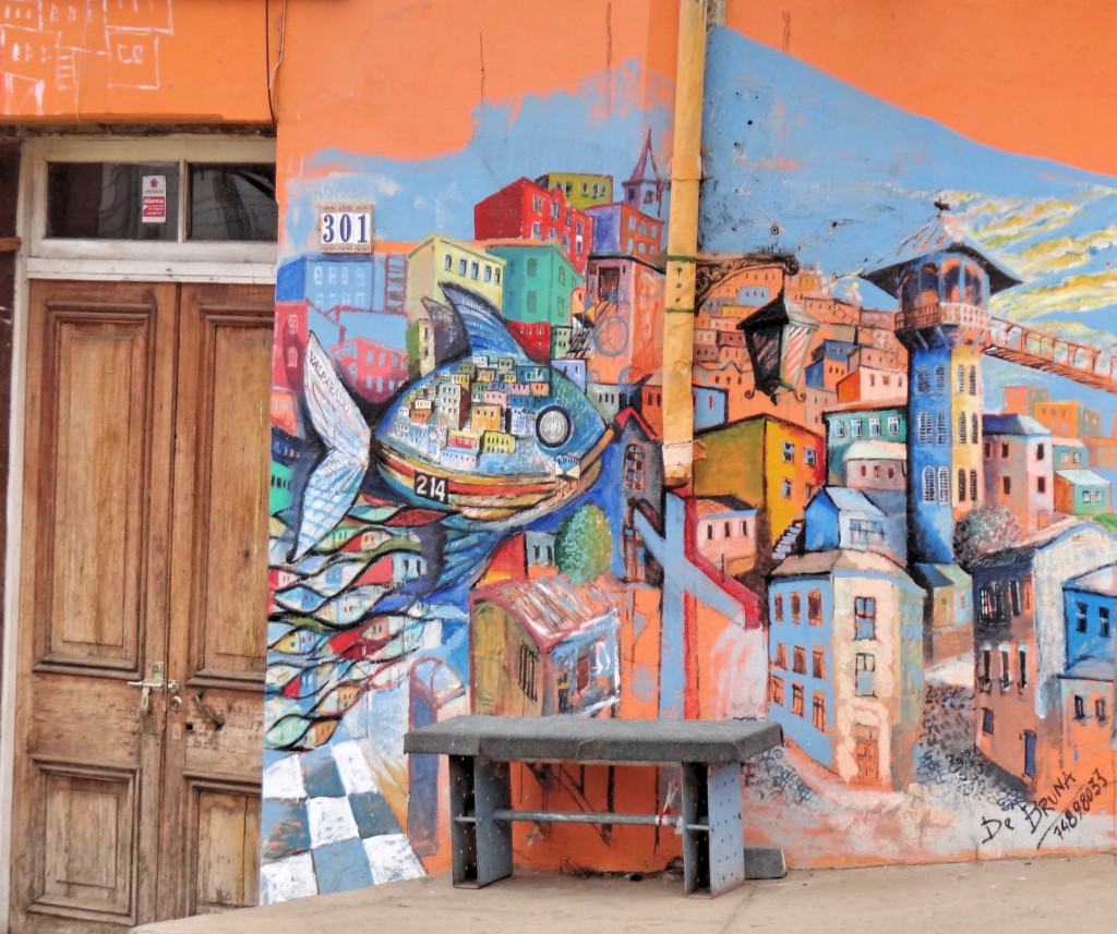 grafite arquitetura valparaiso 1024x857 - O Chile de A a Z: uma viagem pelo Chile