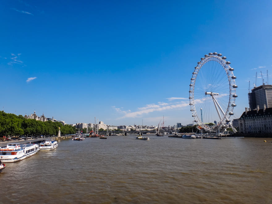 roda gigante londres rio tamisa passeio barco - A roda-gigante de Londres: um giro na famosa London Eye