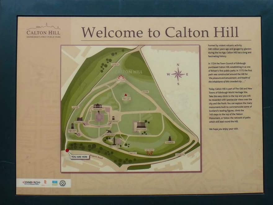 calton hill edimburgos vista do alto mapa - Conhecendo Calton Hill Edimburgo vista do alto