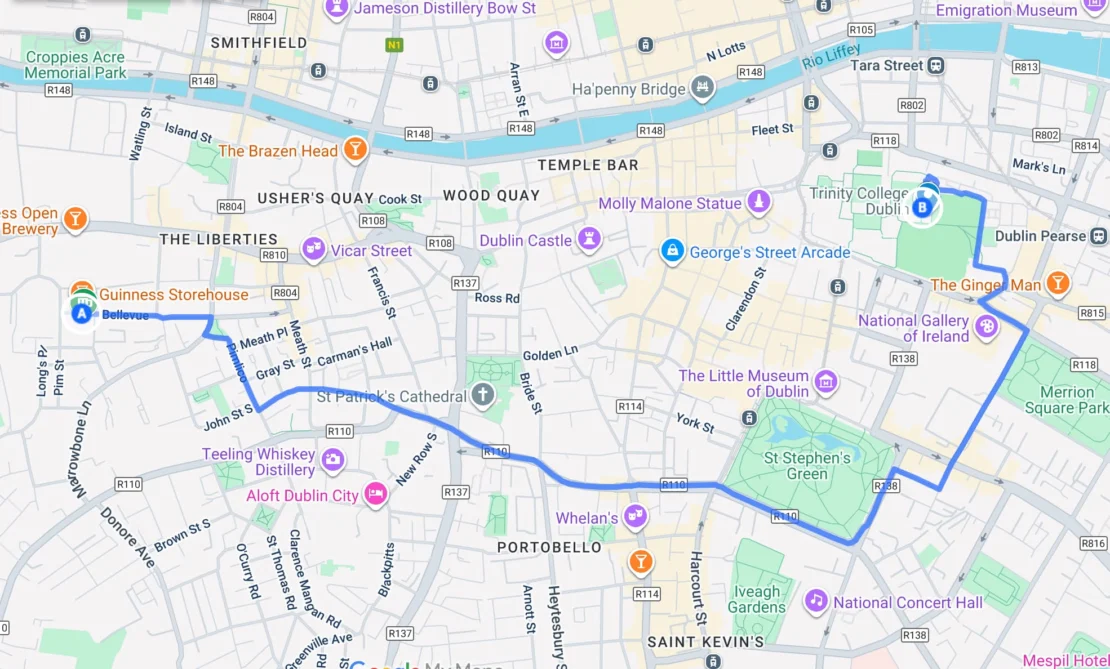 mapa guinness storehouse dublin | lets fly away
