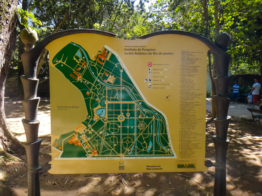 placa mapa jardim botanico rj - Jardim Botânico Rio de Janeiro: ponto turístico imperdível!