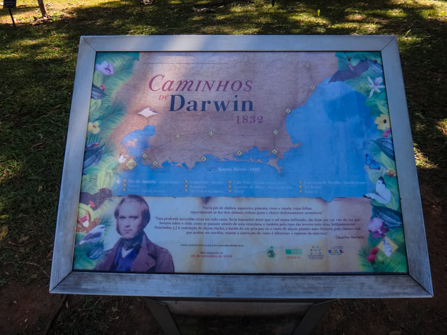 placa visita charles darwin brasil - Jardim Botânico Rio de Janeiro: ponto turístico imperdível!