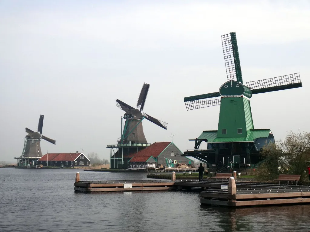 tres moinhos em zaanse schans na holanda