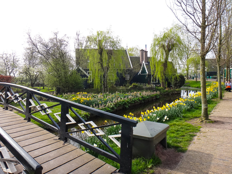 moinhos na holanda ponte flores - Moinhos na Holanda: conheça Zaanse Schans