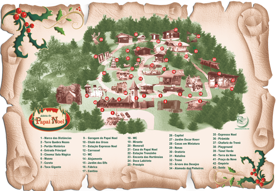 mapa aldeia do papai noel - Sempre Natal na Aldeia do Papai Noel em Gramado