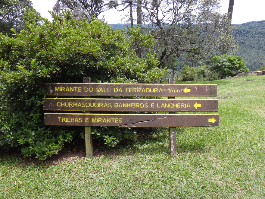 parque ferradura placa - Olha o Parque da Ferradura Canela! Uma das belezas da Serra Gaúcha