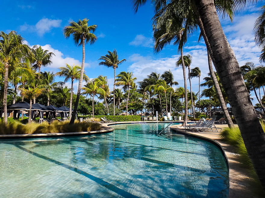 palm beach aruba piscina hilton hotel 1 - Uma voltinha em Palm Beach em Aruba