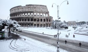 NEWS: lindas imagens de neve em Roma