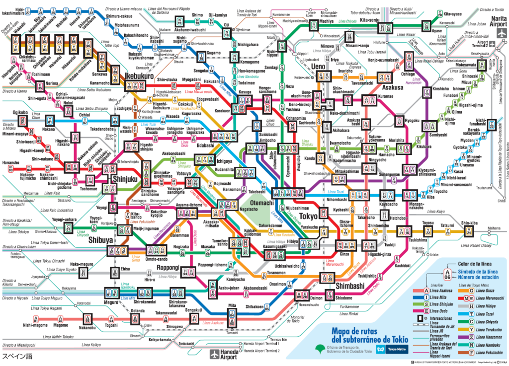plano transporte tokio 1024x737 - O que fazer em Tóquio em 5 dias - super roteiro para você!