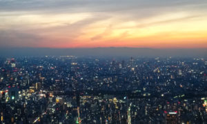 A torre Tokyo SkyTree: vendo o Japão do alto