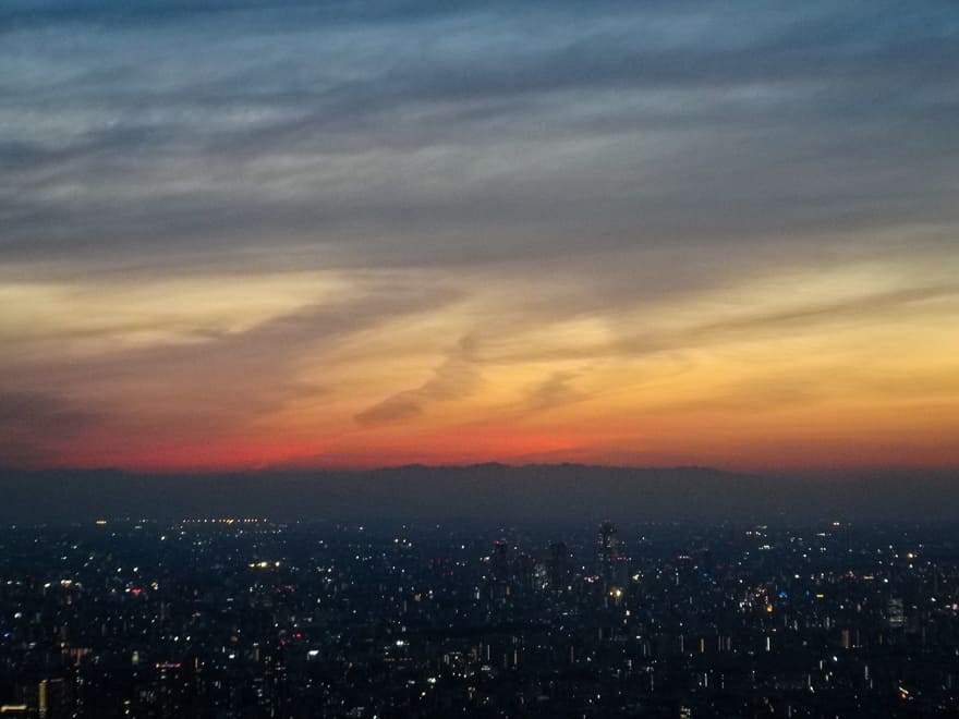 torre tokyo skytree por do sol - A torre Tokyo SkyTree: vendo o Japão do alto