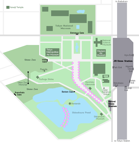 parque ueno toquio mapa uneo park - Parque Ueno: coração verde e cultural de Tóquio