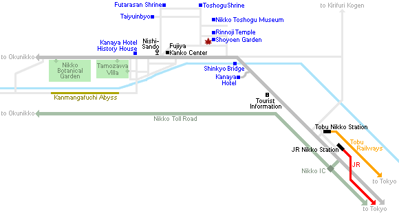 viagem nikko japao mapa onibus - Roteiro de viagem para Nikko Japão - 1 dia