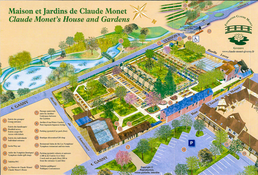 mapa casa monet giverny - Jardins de Monet em Giverny: inesquecível bate-volta de Paris [8on8]