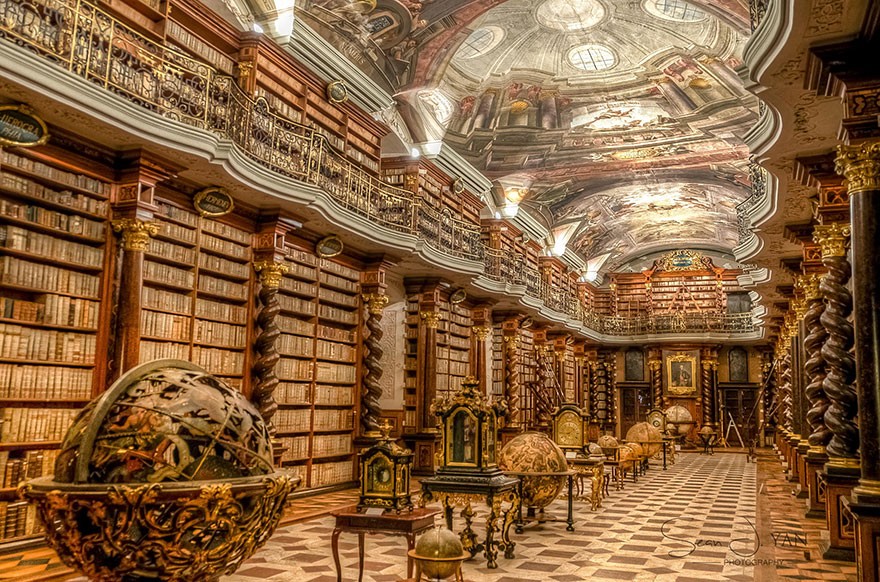 Biblioteca Clementinum - As bibliotecas mais lindas do mundo. Top 12 para guardar!