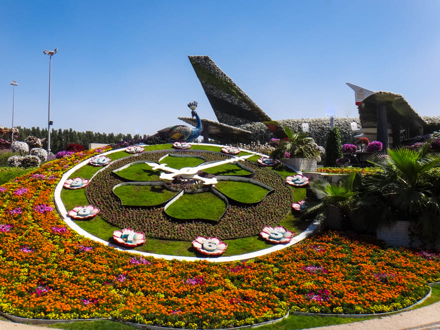 relogio de flores dubai - O jardim de Dubai: o lindo e imperdível Dubai Miracle Garden!