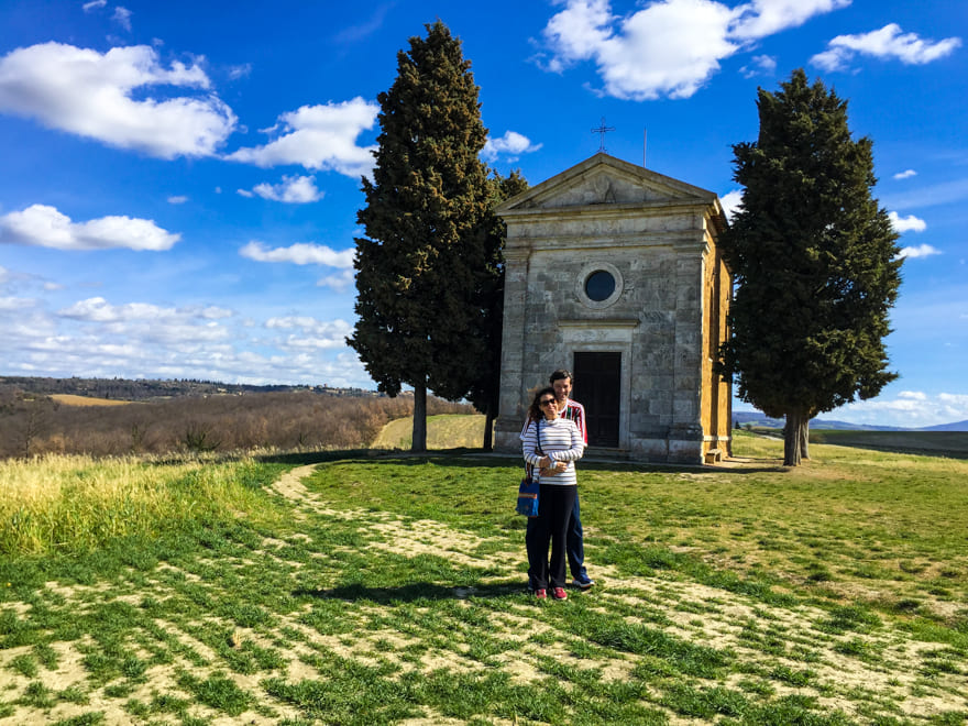 viagem romantica toscana de carro - Cappella della Madonna di Vitaleta: a igreja da Toscana mais fotogênica