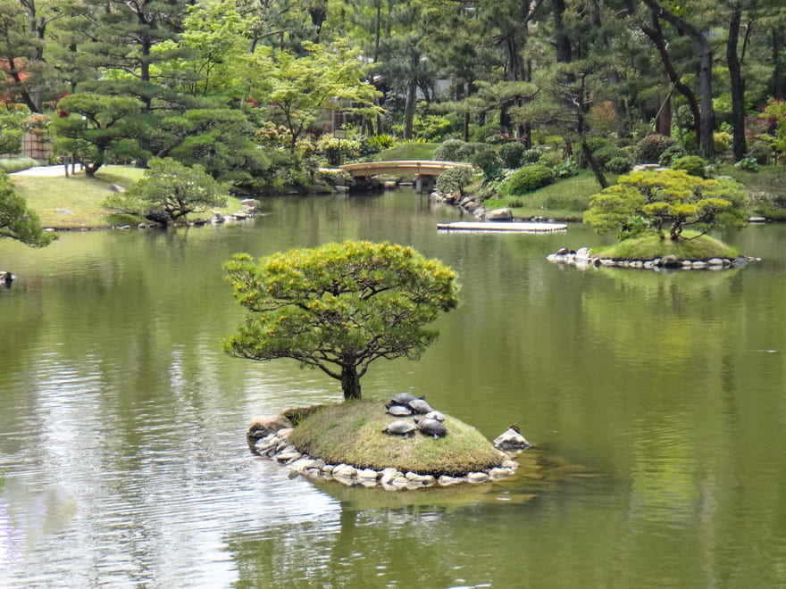 lago tartarugas jardim Shukkeien roteiro de viagem hiroshima - O que fazer em Hiroshima. Super roteiro de viagem de 2 dias