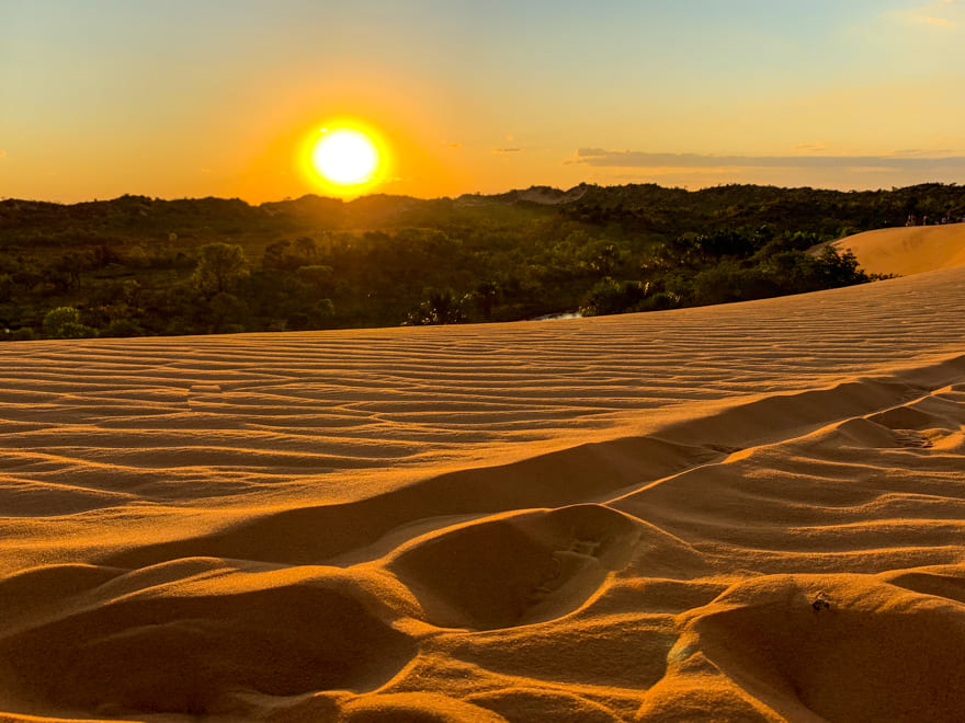 por do sol jalapao dunas - Dunas do Jalapão no Tocantins: uma das maravilhas do cerrado brasileiro