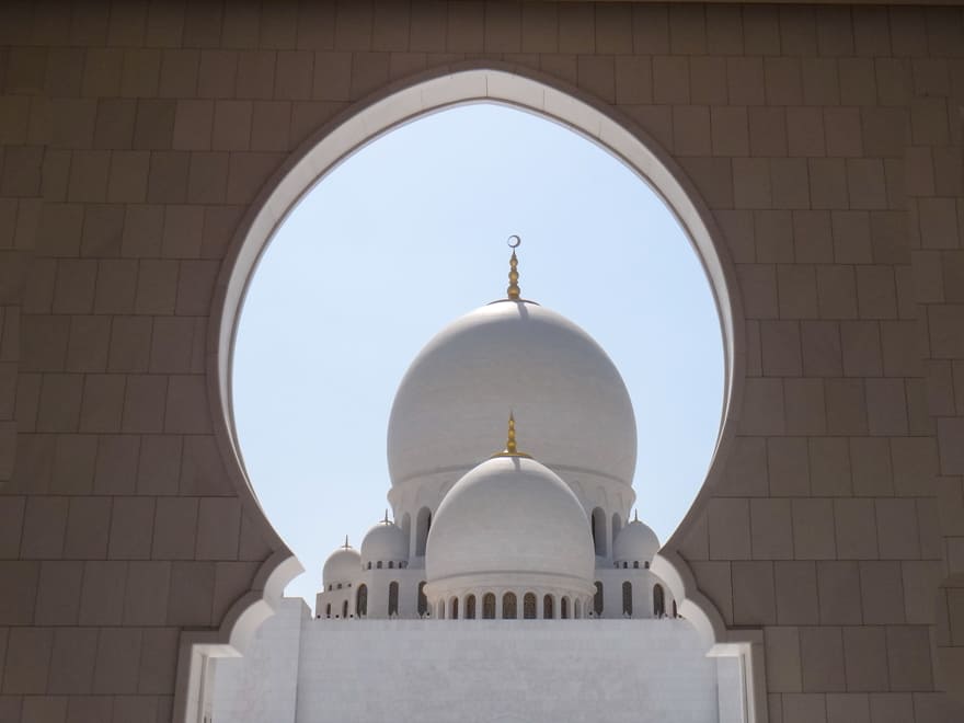 cupula angulo mesquita - Mesquita Sheikh Zayed Grand Mosque: a linda mesquita de Abu Dhabi