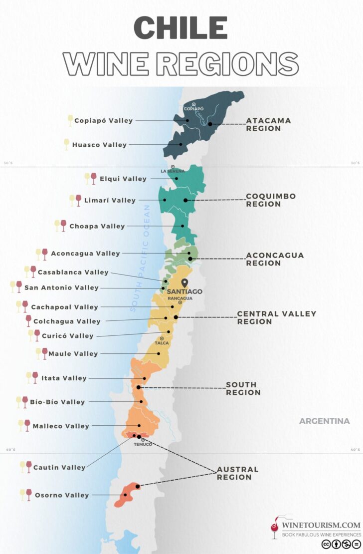 mapa do vinho chileno regioes produroras
