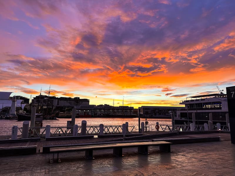 darling harbour por do sol o que fazer sydney lets fly away